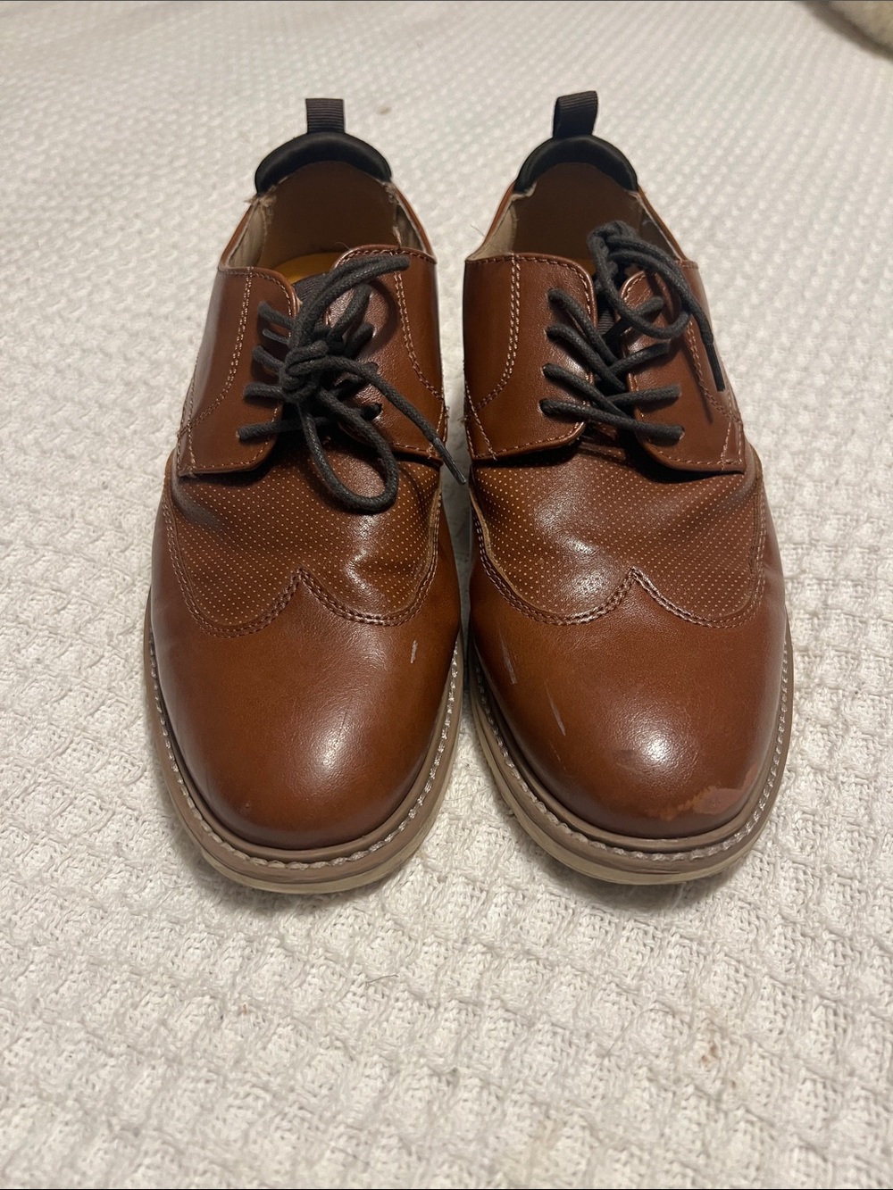 Men's Brown Leather Wingtip Dress Shoes